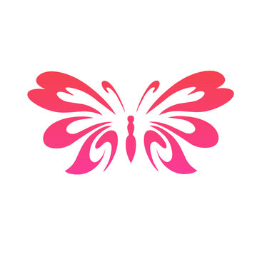 Illustration vector graphic of tribal art design butterfly