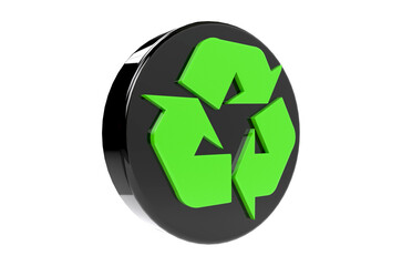 recycle symbol on a transparent background