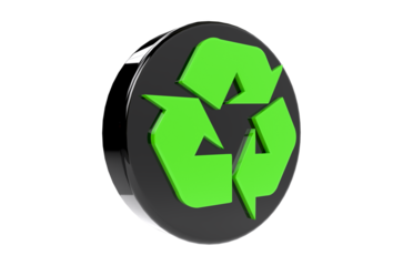 recycle symbol on a transparent background