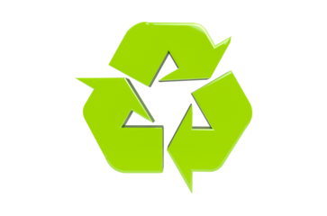 recycle symbol on a transparent background