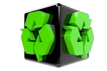 recycle symbol on a transparent background