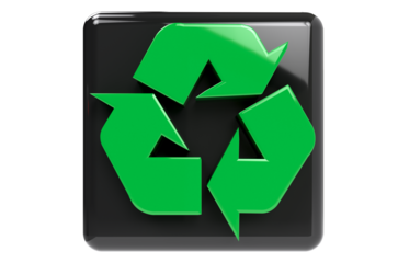 recycle symbol on a transparent background