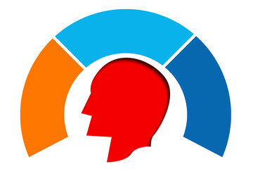 Template 3 positions for text area with human head