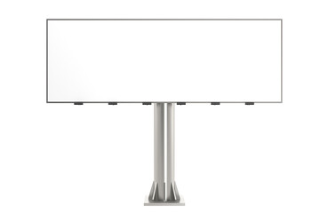 Obraz premium Blank billboard with metal rack isolated