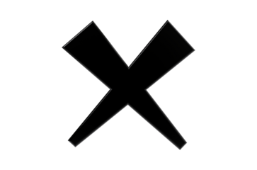 Cross Mark isolated on transparent background