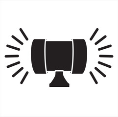 Sirene alarm icon, signaling icon