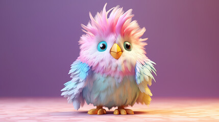 Obraz premium 3d bird cartoon. 3d creatures