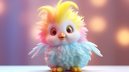 3d bird cartoon. 3d creatures
