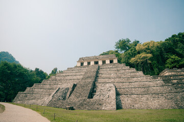 Fototapeta na wymiar Mayan ruins in Palenque, Chiapas, Mexico.