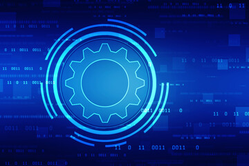 Process management, optimization operation, fix strategy industry, transmission gears wheel, software update status, Cog Gear Wheel on the technology abstract background