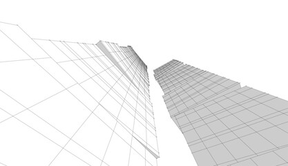 Fototapeta premium Concept city architecture vector illustration