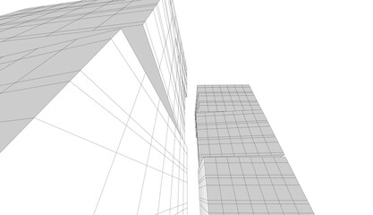 Fototapeta premium Concept city architecture vector illustration