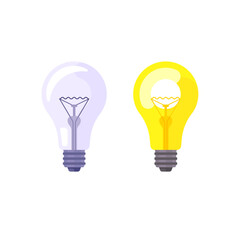 Incandescent light bulb Icon Isolated Sign Flat Style Vector Illustration Symbol on White Background