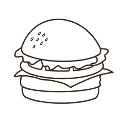 hamburger on a white background