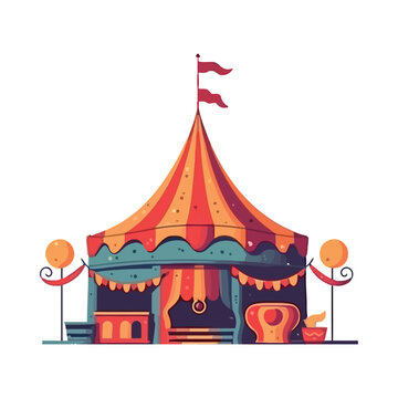 fun fair tent, circus and balloons