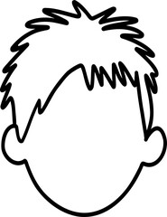 Doodle face silhouette