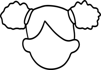 Doodle face silhouette