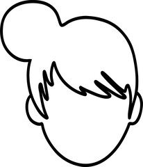 Doodle face silhouette