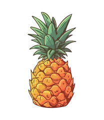 Ripe pineapple, fresh and juicy tropical fruit