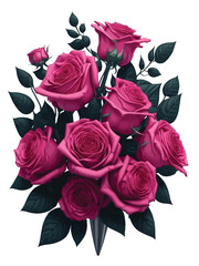 Roses Artificial Flowers Pink Bouquets