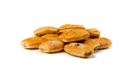 Small Italian Puff Pastry Isolated. Puff Pastries Biscuits, Mini Sweet Bakery