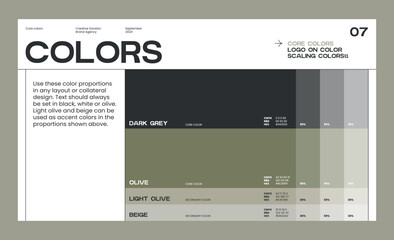 Brand identity guideline template to create visual identity of your company