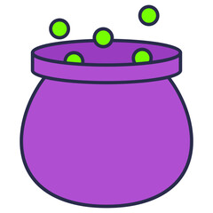 illustration of potion alchemy in a pot