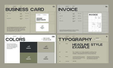 Brand identity guideline template to create visual identity of your company