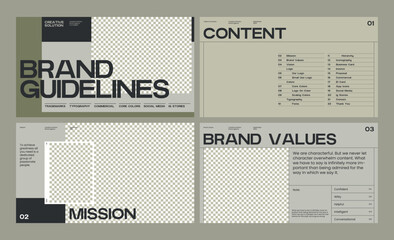 Brand identity guideline template to create visual identity of your company