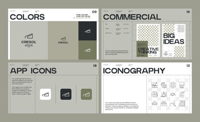 Brand identity guideline template to create visual identity of your company
