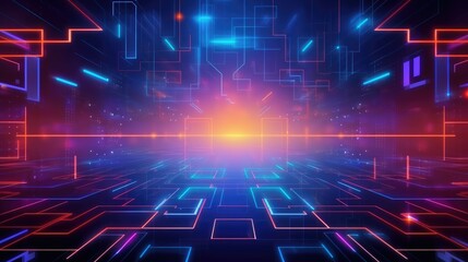 Futuristic background - generative AI