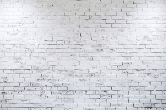 White brick wall background (Generative AI)