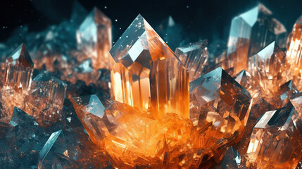 Close-up of beautiful crystals background