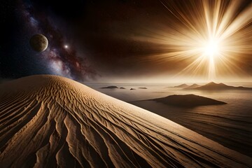Naklejka premium Asteroid, Impact, Planet, Apocalypse