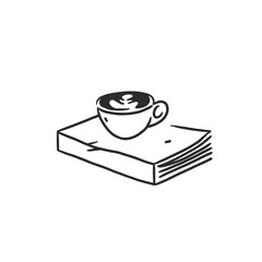 Drawn vector abstract graphic doodle simple minimalistic line illustrations collection with brewing coffee,preparing coffee drinks. Coffee vector drawing icon isolated.Coffee and book design concept.