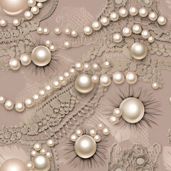 Pearl and Shell Graphic Design Digital Backgrounds