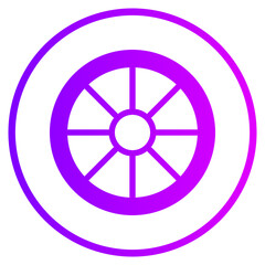Obraz premium wheel gradient icon