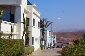 Sidi Ifni town in Morocco. Street view.