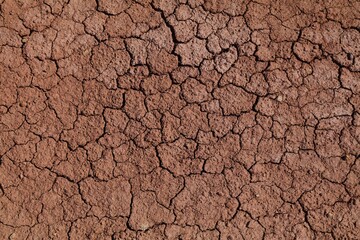 Dried mud surface - dry riverbed earth texture. Drought in Morocco.