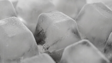 Fototapeta na wymiar Ice cubes close up, isolated