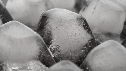 Ice cubes close up, isolated