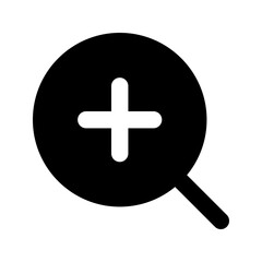 Fototapeta premium zoom in glyph icon