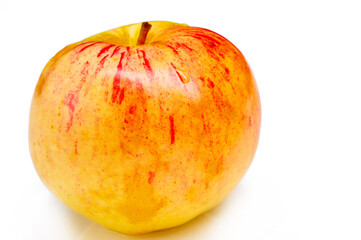 Apple on a white background. They contain pectin, quercetin, procyanidins, and vitamin C, which are...