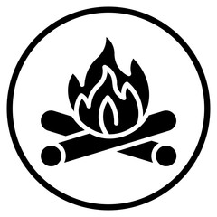 campfire glyph icon