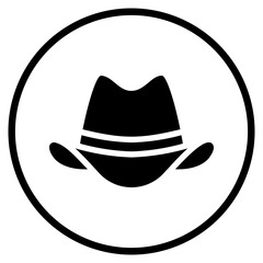cowboy hat glyph icon