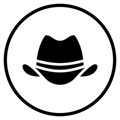 cowboy hat glyph icon