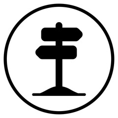 Fototapeta premium signpost glyph icon