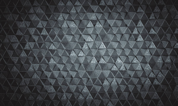  background with triangular texture and dark galvanised metal
