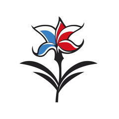 Elegant Gladiolus Flower Logo Vector Design Minimalist and Sophisticated Floral Emblem for Brand Identity 