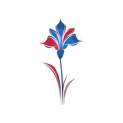 Elegant Gladiolus Flower Logo Vector Design Minimalist and Sophisticated Floral Emblem for Brand Identity 